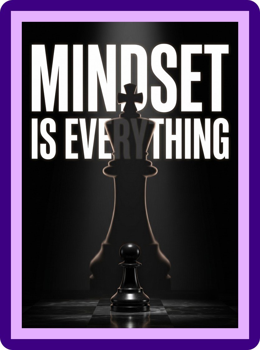 Mindset Is Everything Chess King Aesthetic Poster
