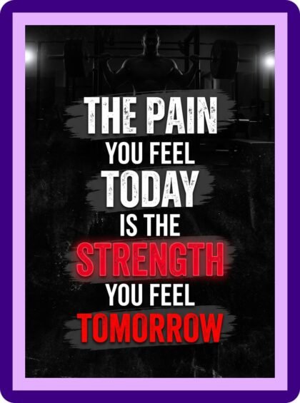 The Pain You Feel Today Gym Motivation Aesthetic Poster