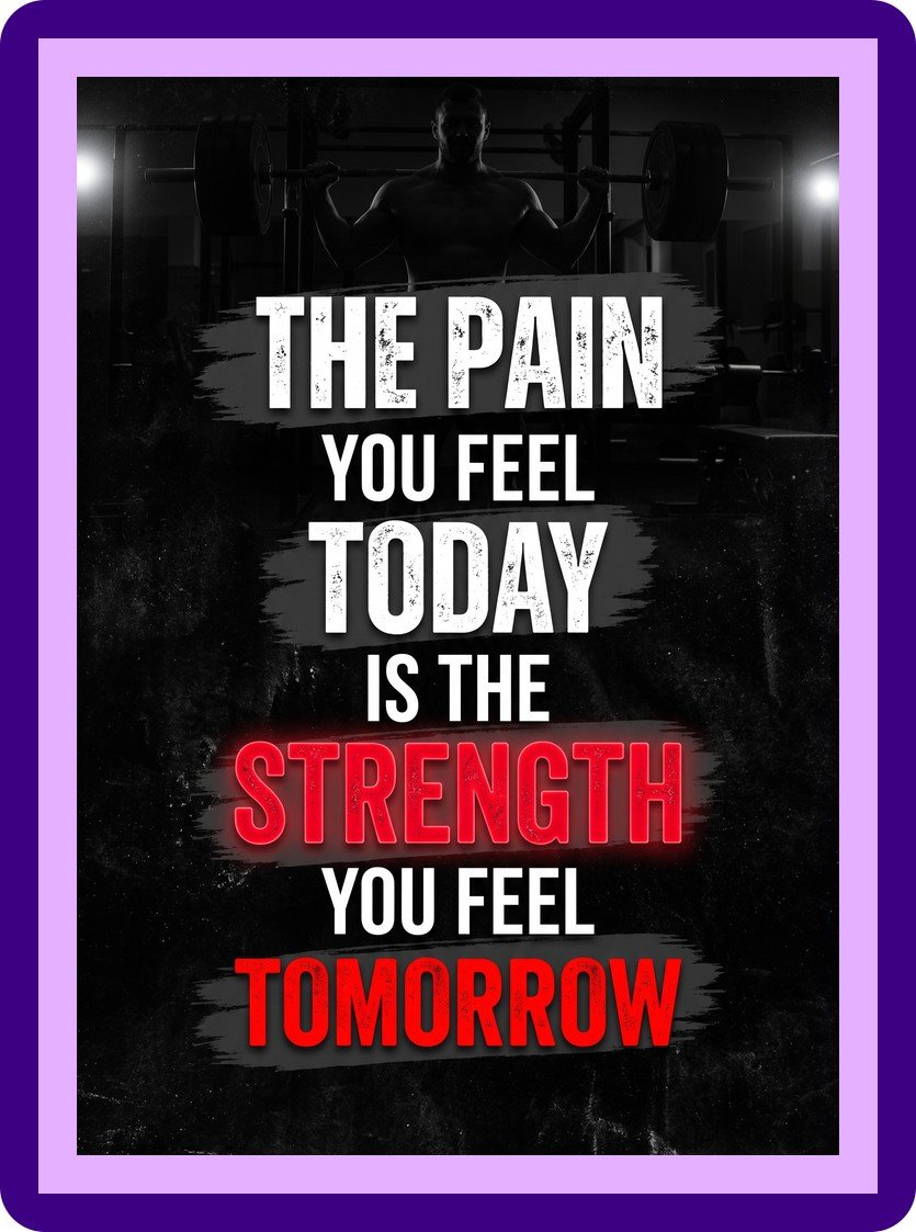 The Pain You Feel Today Gym Motivation Aesthetic Poster