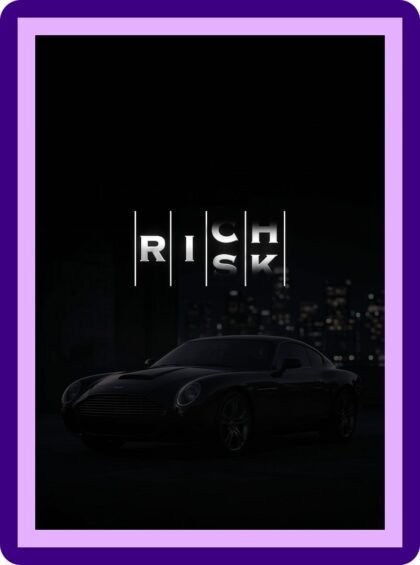 Rich Risk Luxury Car Night City Aesthetic Poster