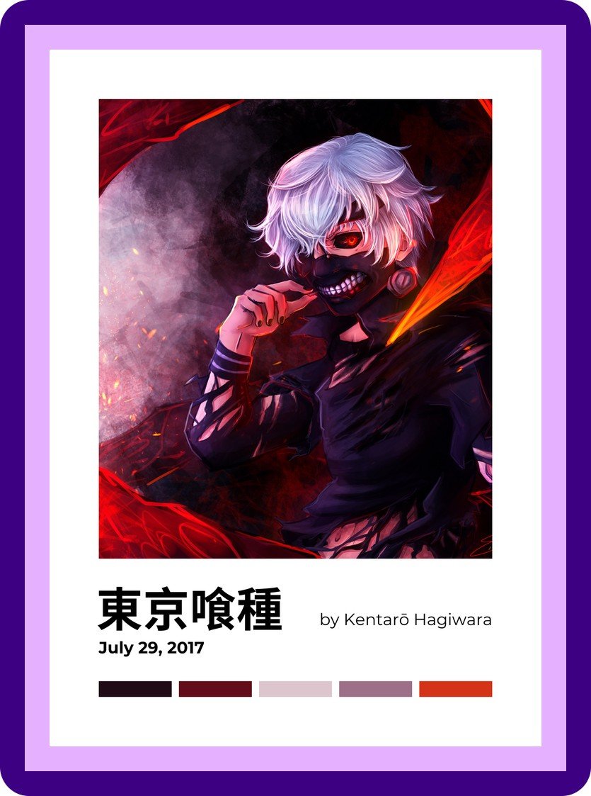 Tokyo Ghoul Ken Kaneki Mask Minimalist Anime Poster