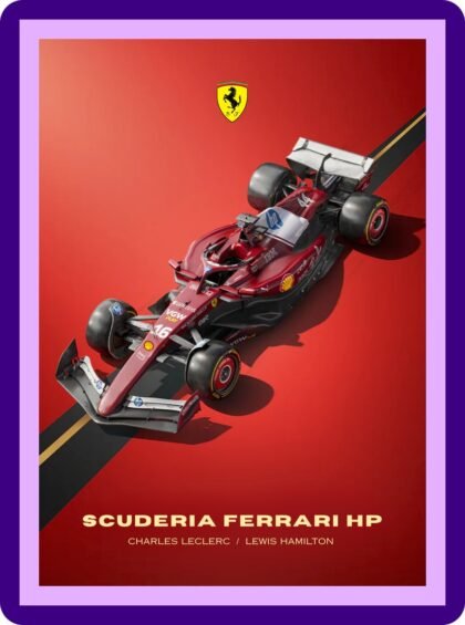 Scuderia Ferrari HP Leclerc Hamilton F1 Poster