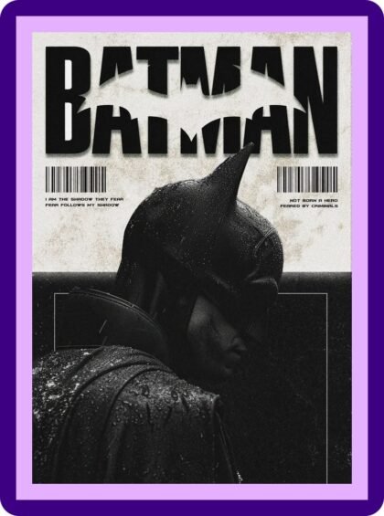 The Batman Robert Pattinson Dark Knight Movie Poster