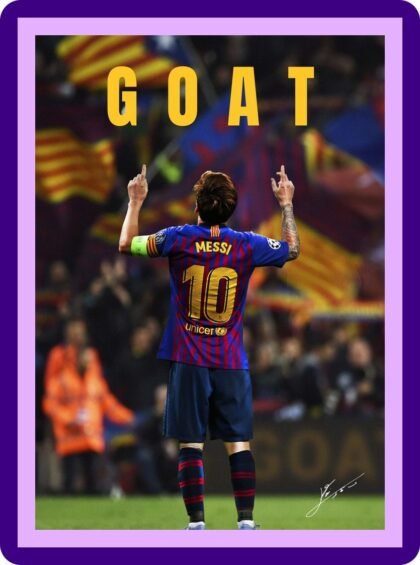 Lionel Messi FC Barcelona GOAT Football Poster
