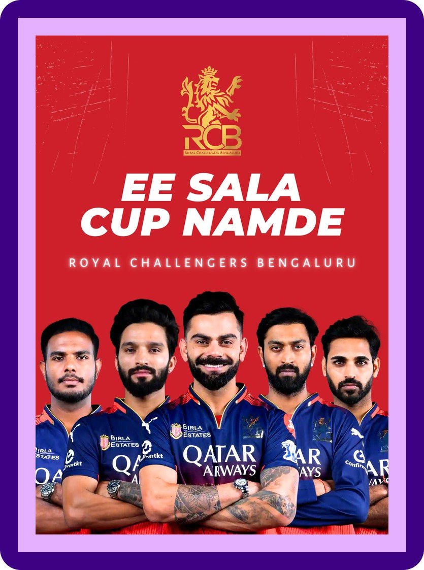 RCB Ee Sala Cup Namde IPL Squad Poster