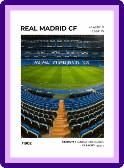 Real Madrid Santiago Bernabeu Stadium Poster