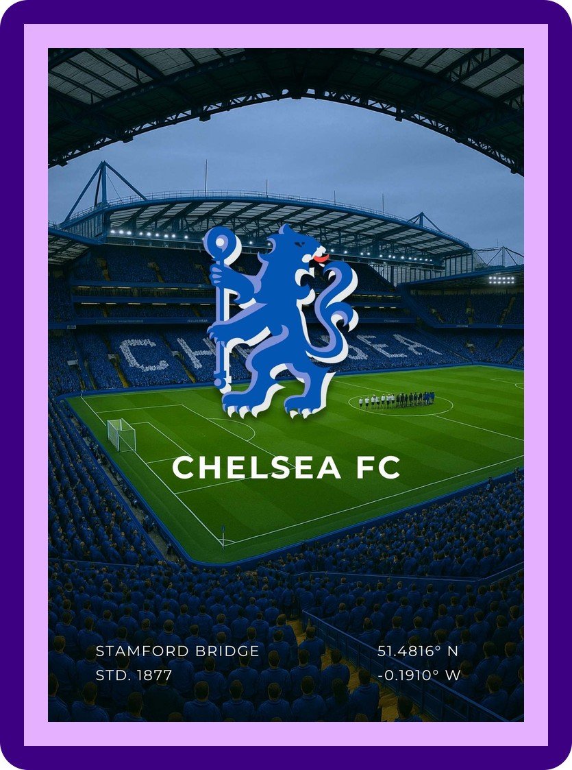 Chelsea FC Stamford Bridge Stadium Poster