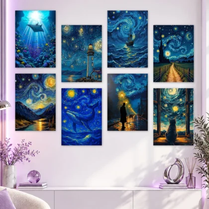 Van Gogh Starry Night Set Posters