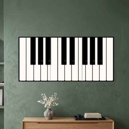 Minimalist Piano Keys Music Split Poster