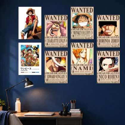 One Piece Wanted Gallery Set Posters