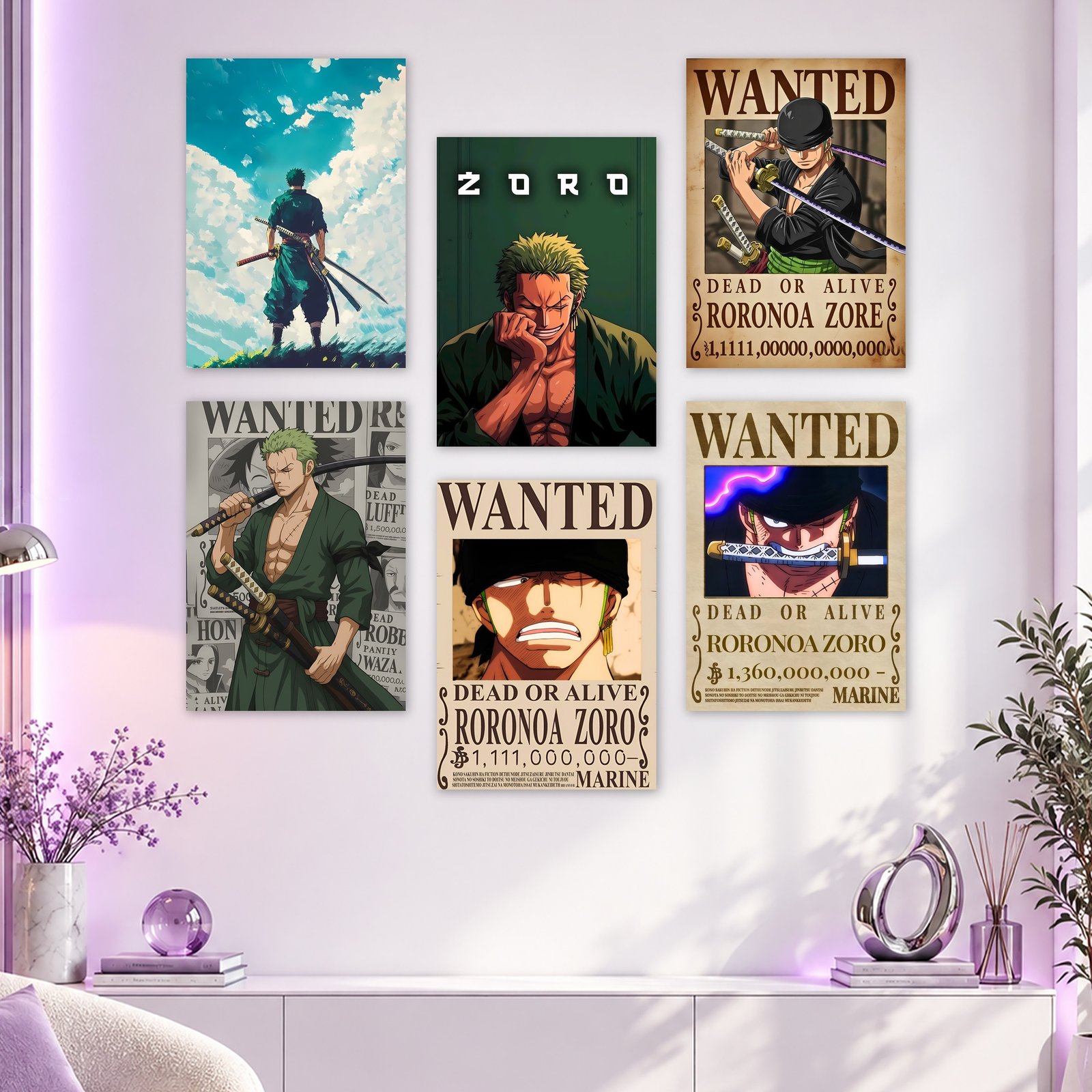 Roronoa Zoro Set Posters