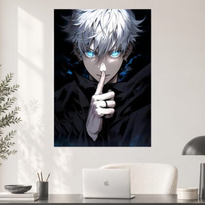 Satoru Gojo "Six Eyes" Unmasked Aesthetic Poster