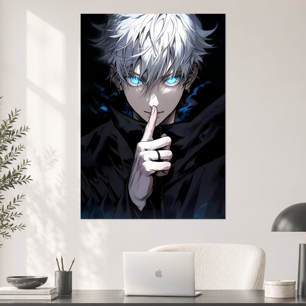 Satoru Gojo "Six Eyes" Unmasked Aesthetic Poster