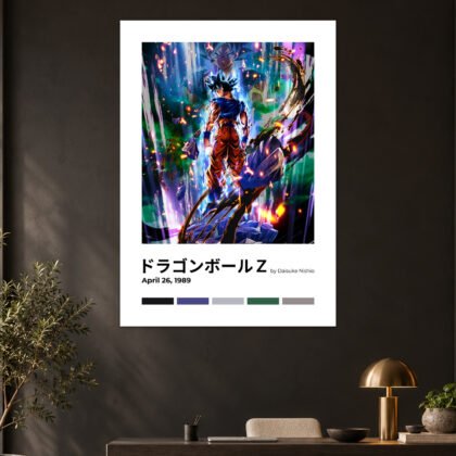 Dragon Ball Z Goku Ultra Instinct Minimalist Anime Poster