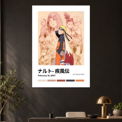 Naruto Shippuden Cast Sketch Minimalist Anime Poster