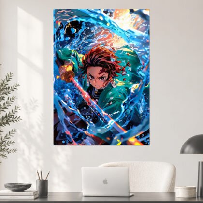 Tanjiro Kamado Water Breathing Demon Slayer Anime Poster