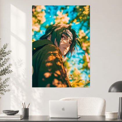 Itachi Uchiha Sharingan Autumn Portrait Anime Poster