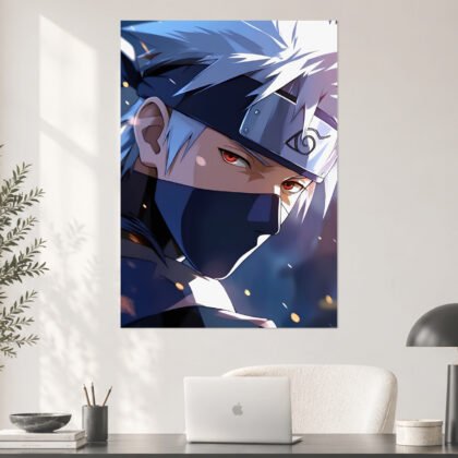Kakashi Hatake Sharingan Close-Up Naruto Anime Poster