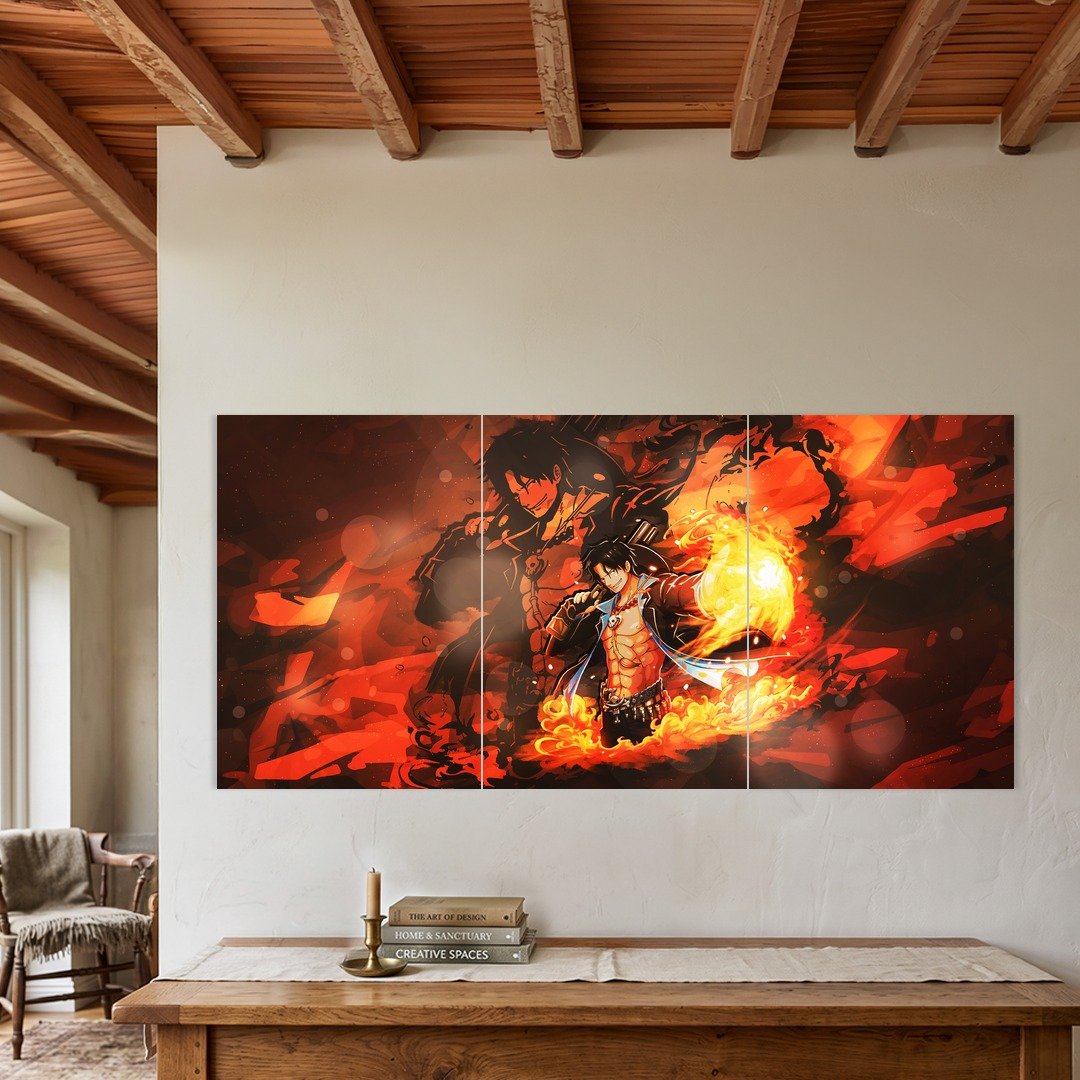 Portgas D. Ace Fire Fist Split Poster