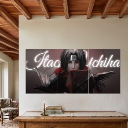 Itachi Uchiha Raven Genjutsu Split Poster