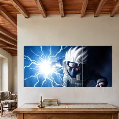 Kakashi Hatake Chidori Lightning Split Poster