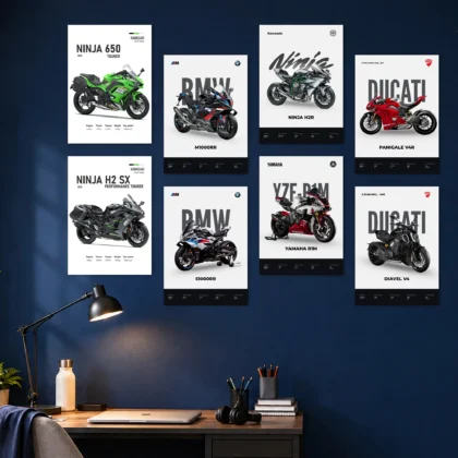Mixed Performance Bikes Set Posters