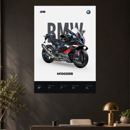 BMW M1000RR Carbon Racing Bike Poster