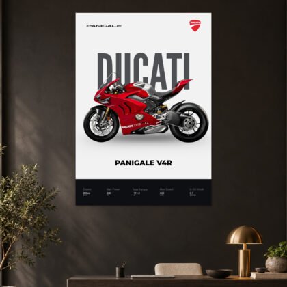 Ducati Panigale V4R Red Racing Superbike Poster
