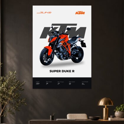 KTM Super Duke R Orange Beast Bike Poster