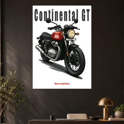 Royal Enfield Continental GT Red Aesthetic Poster