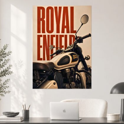 Royal Enfield Classic 350 Vintage Bike Poster