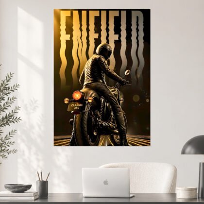 Royal Enfield Classic 350 Night Rider Bike Poster