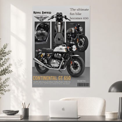 Royal Enfield Continental GT 650 Magazine Collage Bike Poster
