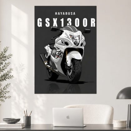 Suzuki Hayabusa GSX1300R Speed Icon Aesthetic Poster