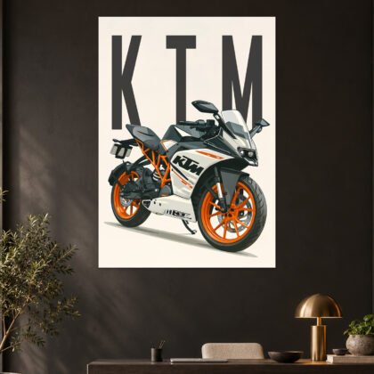 KTM RC 390 Racing Orange Aesthetic Poster