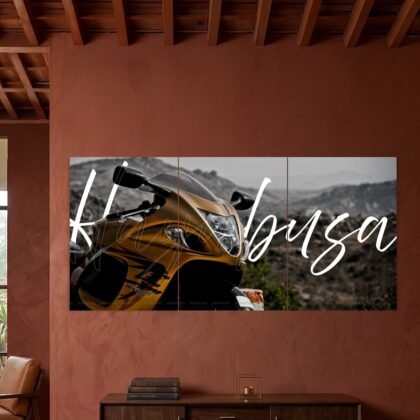 Suzuki Hayabusa Gold Mountain Split Poster