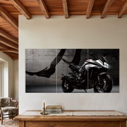Suzuki Katana Black and Silver Split Poster