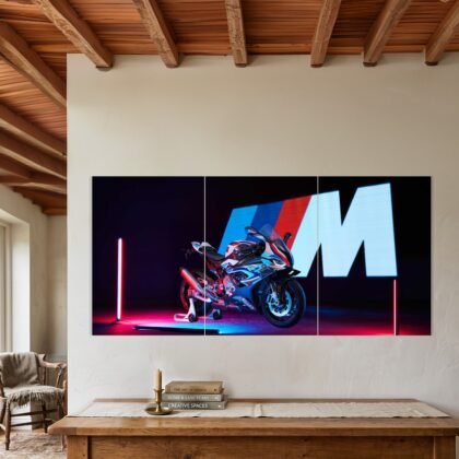 BMW S1000RR M Neon Split Poster
