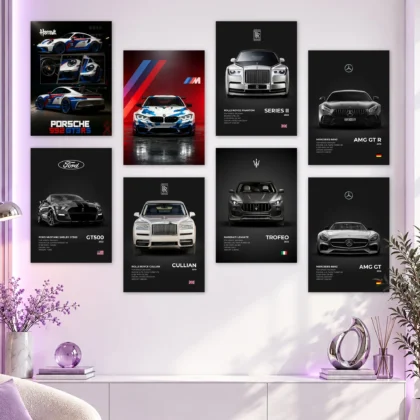 Luxury Performance Cars Set Posters