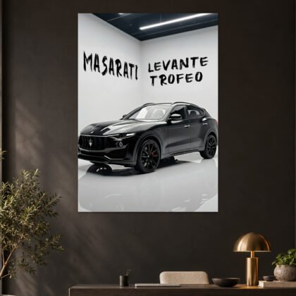 Maserati Levante Trofeo Nero Aesthetic Poster
