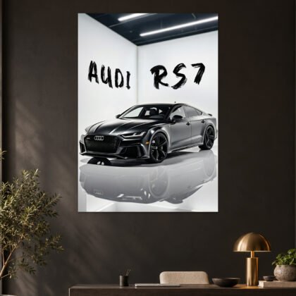 Audi RS7 Sportback Matte Black Aesthetic Poster