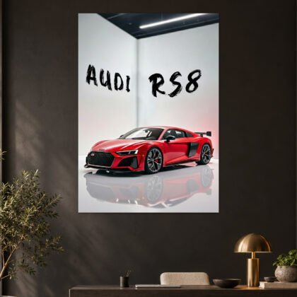 Audi RS8 Concept Racing Red Aesthetic Poster