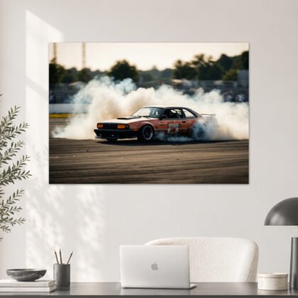 Nissan 240SX Drift Smoke Aesthetic Poster