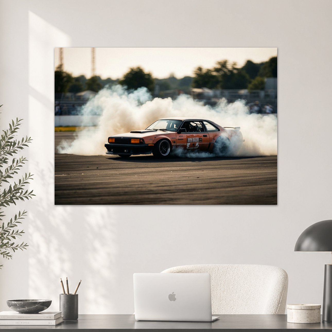 Nissan 240SX Drift Smoke Aesthetic Poster