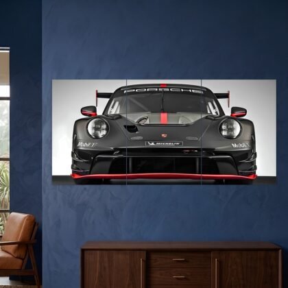 Porsche 911 GT3 RS Front View Split Poster
