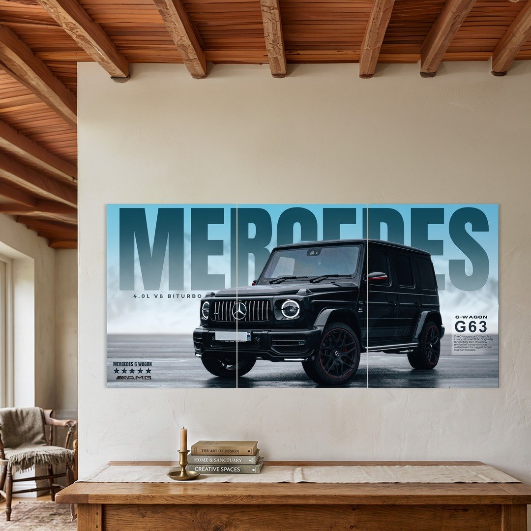 Mercedes-AMG G63 Black Split Poster