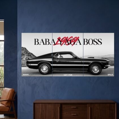 Ford Mustang Boss 429 Baba Yaga Split Poster