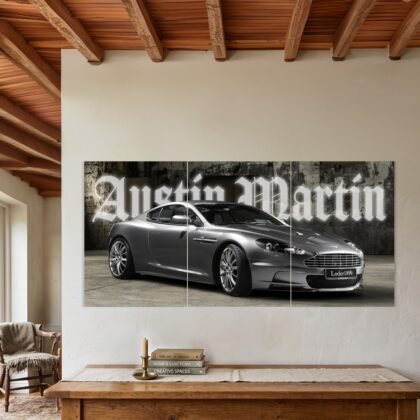 Aston Martin Rapide Monochrome Split Poster