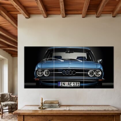 Classic Audi 100 Front View Split Poster