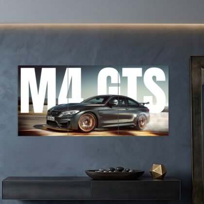BMW M4 GTS Bold Typography Split Poster